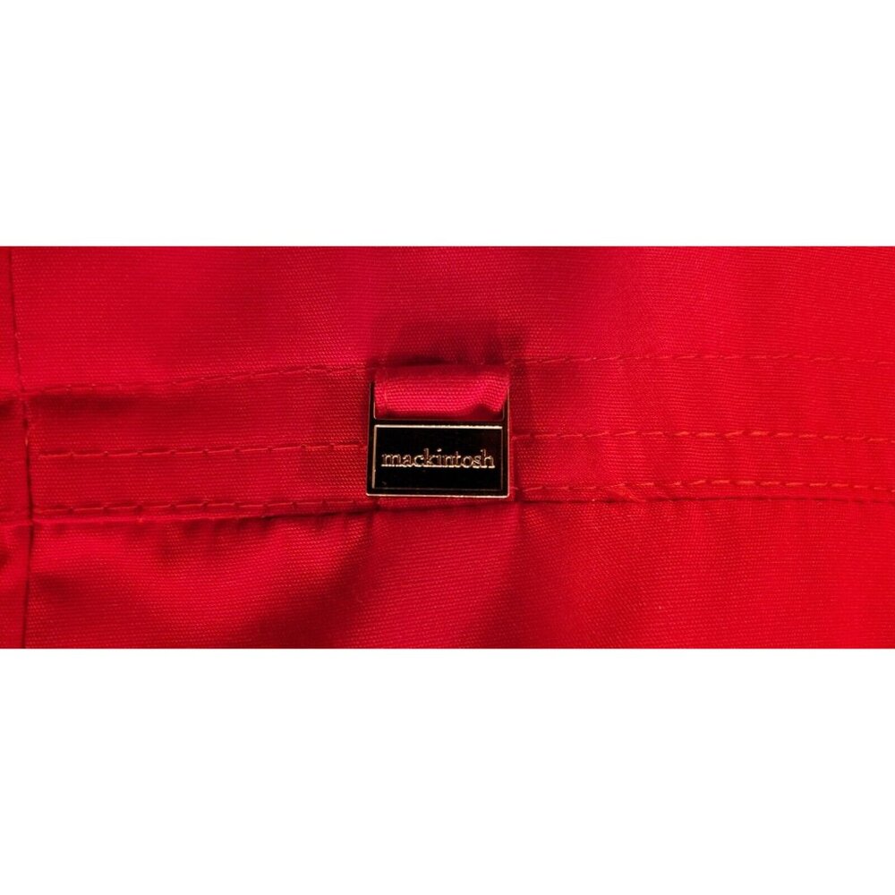 Mackintosh New England Women's Large Red Removable Hood Snap Button Rain Jacket - Picture 13 of 15